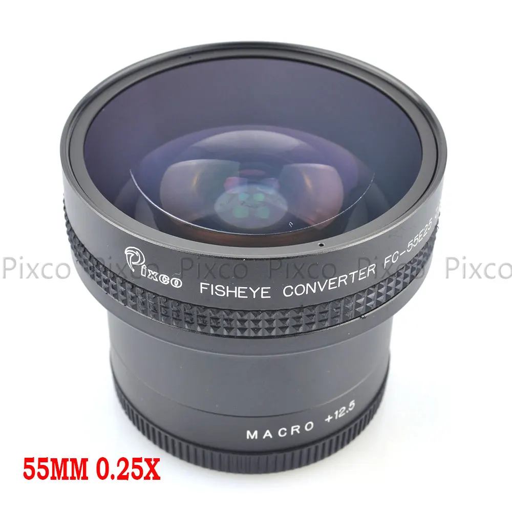 55MM 0.25X  Super Macro Wide Angle Fisheye Lens for Canon NIKON PENTAX DSLR SLR Camera 55MM thread lens