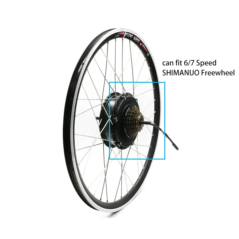 36V 350W колесо электродвигателя с 6/7 Freewheel задняя часть электровелосипеда двигатель 2" 24" 2" 700C 28" электрический велосипед набор преобразования для электрического велосипеда