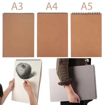 

Drawing Book Durable Professional 30 Sheet Hard Cover Art Supplies Stationery Sketch Book A3 A4 A5 Hand-Painted School