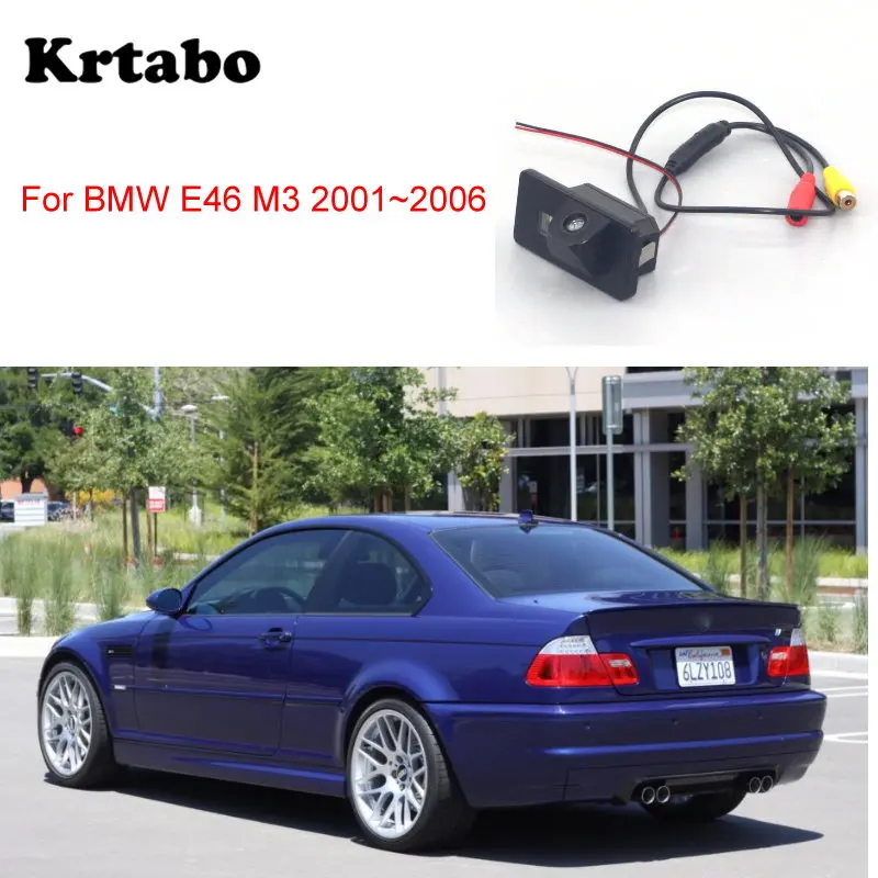 Krtabo Автомобильная камера заднего вида для BMW E46 M3 2001~ 2006 Задняя камера ночного видения автомобиля камера заднего вида, CCD Водонепроницаемая hd-камера