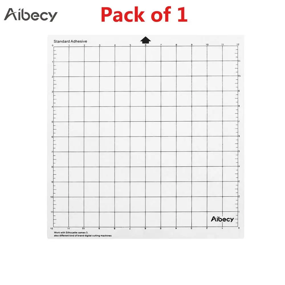 Aibecy 12 Inch Cutting Machinet PP Materia Special Pad Measuring Grid Repalcement Translucenl Adhesive Mat With Clear Film - Цвет: 1 pcs