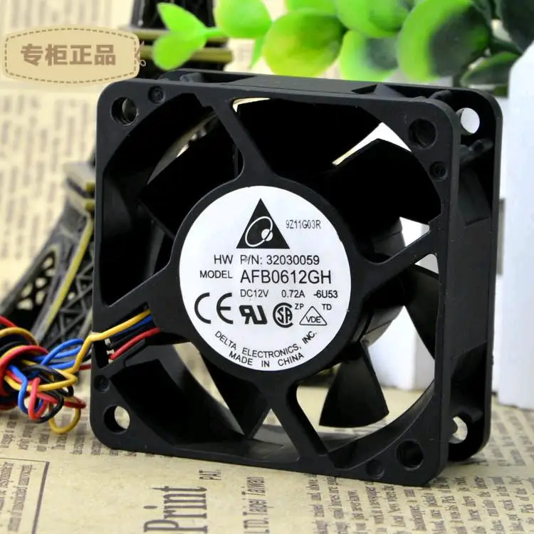 Для Delta AFB0612GH 6 см/см 6025 12V 0.72A 4 линии PWM Температура контролировали Объём воздуха