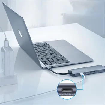 

9 in 1 USB Type C Hub Hdmi PD Power Delivery Port 4 USB 3.0 Ports USB C Hub Adapter for Mac book Pro Thunderbolt 4 USB Charger