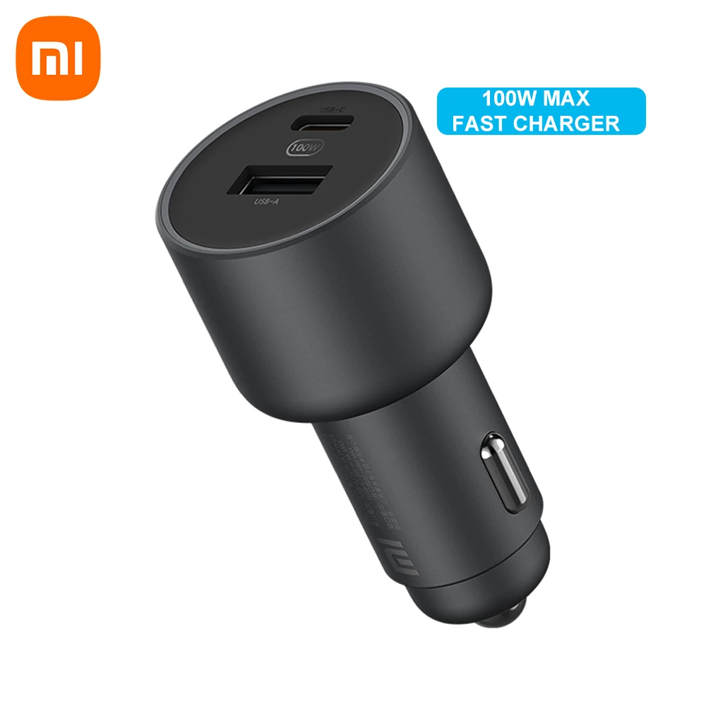 Cargador coche Original Mi 1A1C, adaptador de carga rápida USB Dual de 100W MAX QC para iPhone, Huawei, Samsung, 10, teléfono inteligente| Cargadores| - AliExpress