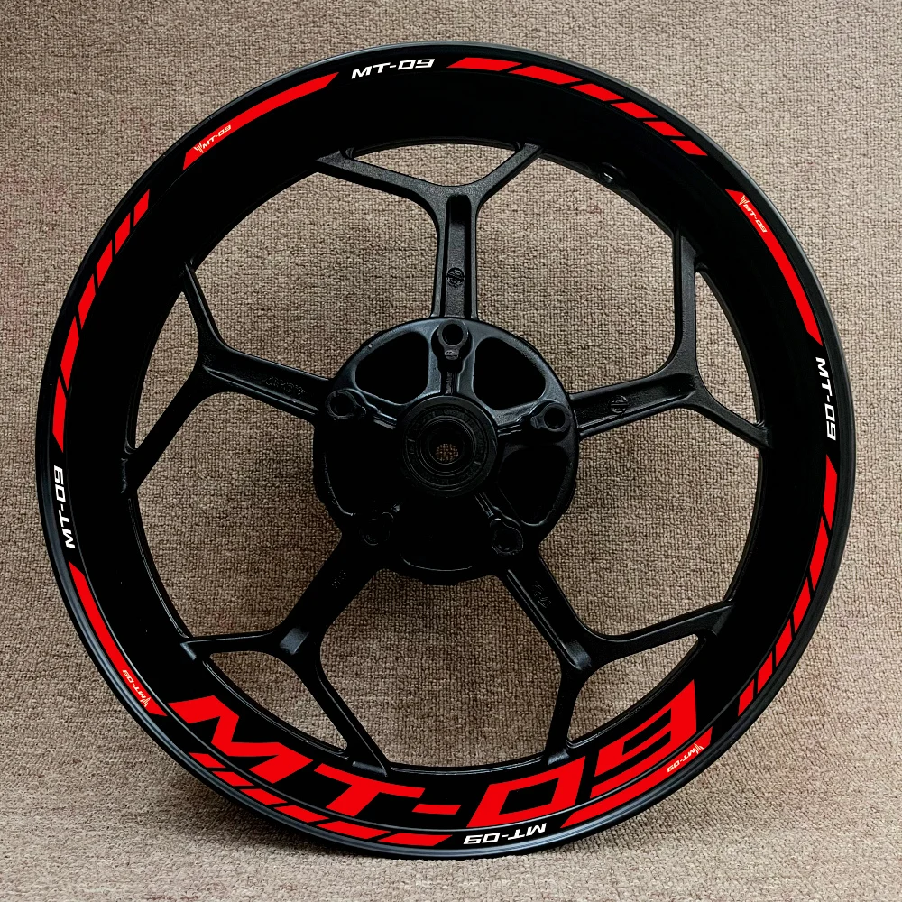 Yamaha Mt09 Motorcycle Wheel Hub MT-09 Decal Modification Full Set Of 17 Inch Rim Reflective Stickers