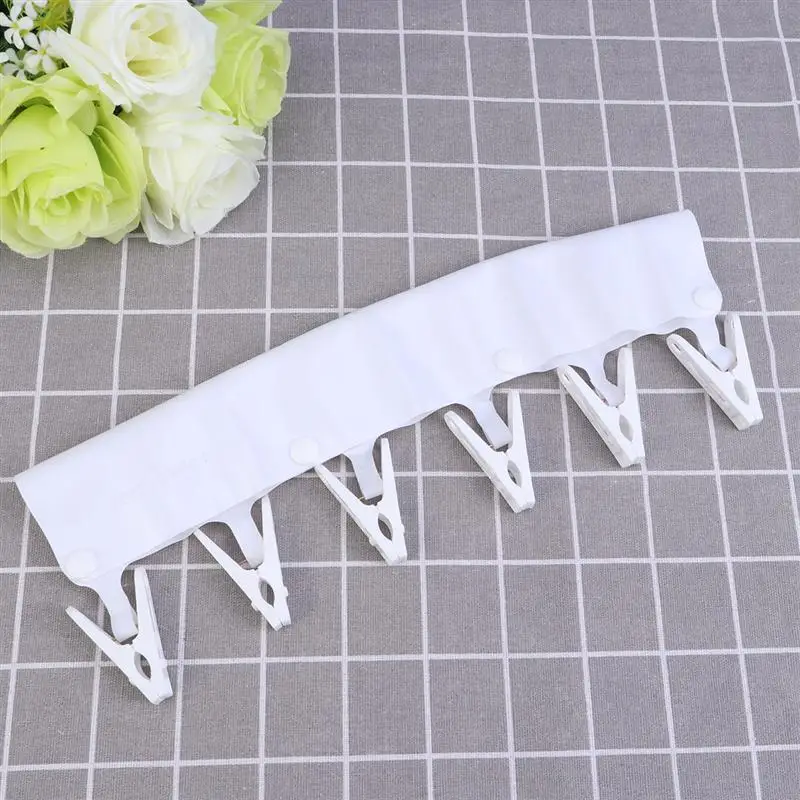 Portable Cloth Hanger Rack Folding Travel Laundry Drying Rack Clothespins Towel Clips For Trouser Coat Towel Socks