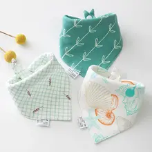 Baberos de algodón para bebé, delantal de alimentación triangular, bonitos Baberos para bebé, bufanda de alimentación de dibujos animados, cuello, babero, paño para eructar