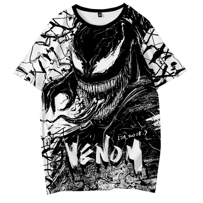 Летняя футболка с 3D принтом Venom для маленьких мальчиков и девочек 2020 г. Новые