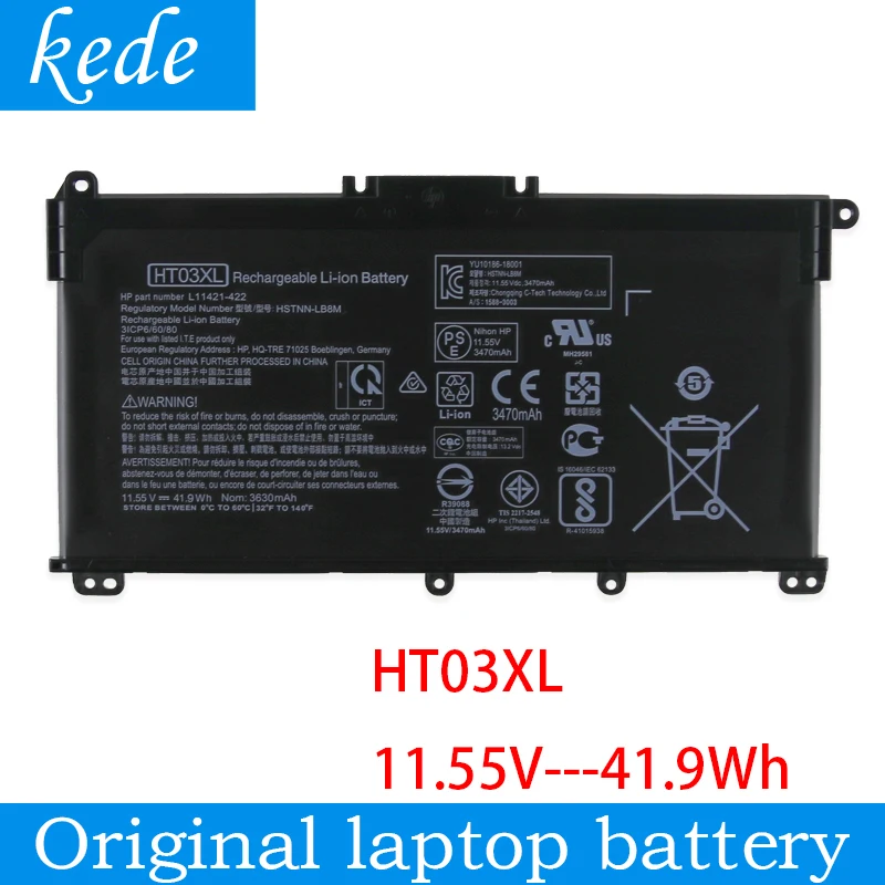 Аккумулятор Kede HT03XL для ноутбука Pavilion HP 14 CE0025TU CE0034TX 15 CS0037T 250 255 G7 HSTNN LB8L L11421