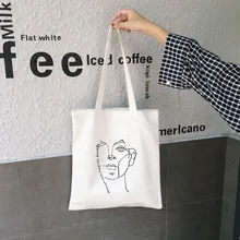 Женское лицо Смешной Лозунг графическая Холщовая Сумка сумки для покупок дорожная сумка косметичка; сумка лозунг смешной готы на молнии