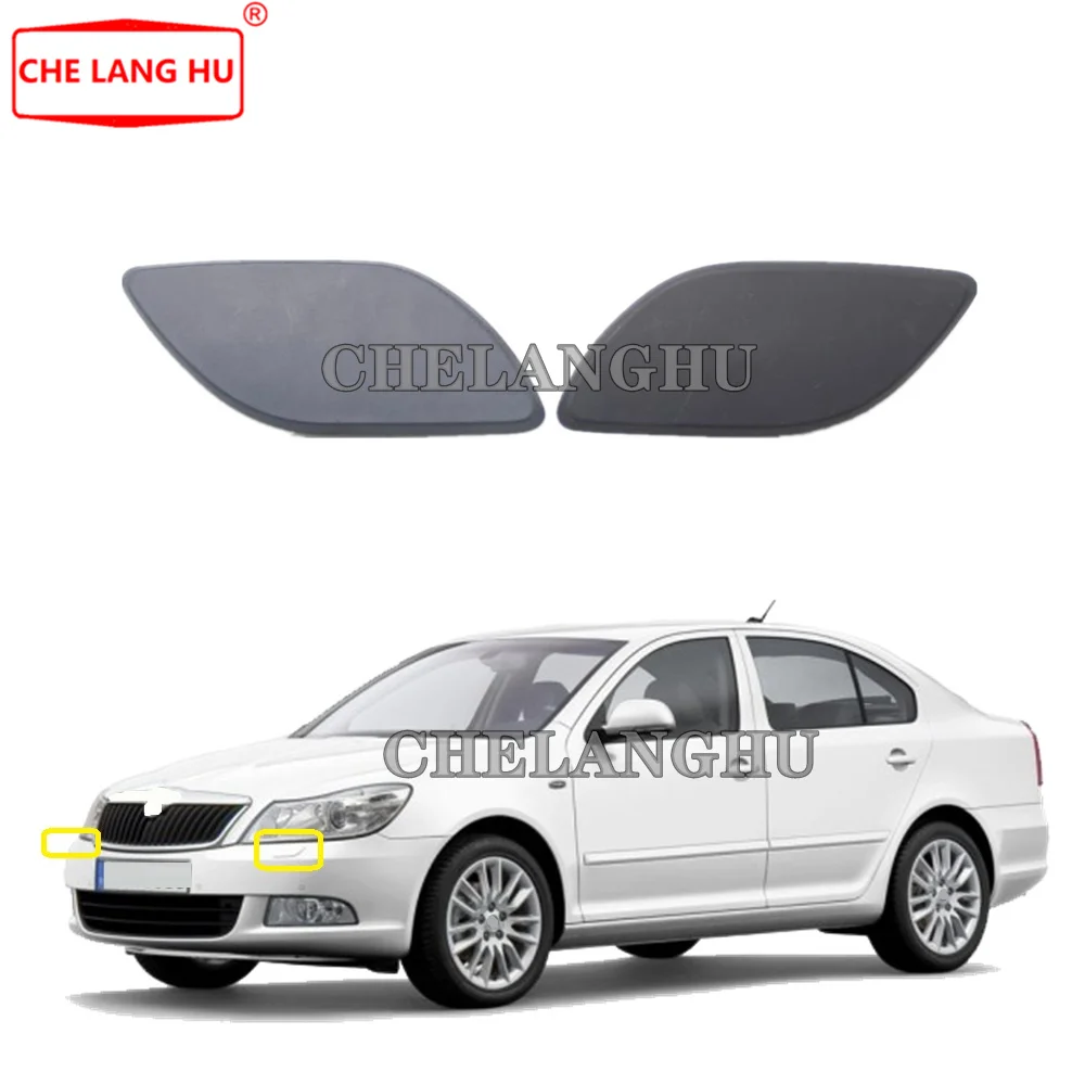 Pair For Skoda Octavia A5 A6 Sedan 2009 2010 2011 2012 2013 Front Headlight Washer Sprayer Nozzle Cylinder Jet Washer Cover Cap