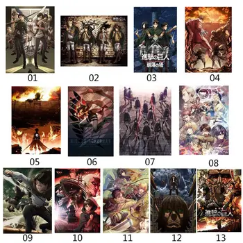 

Japanese Anime Attack On Titan Posters Paper Prints Clear Image Room Bar Home Art Painting Wall Sticker