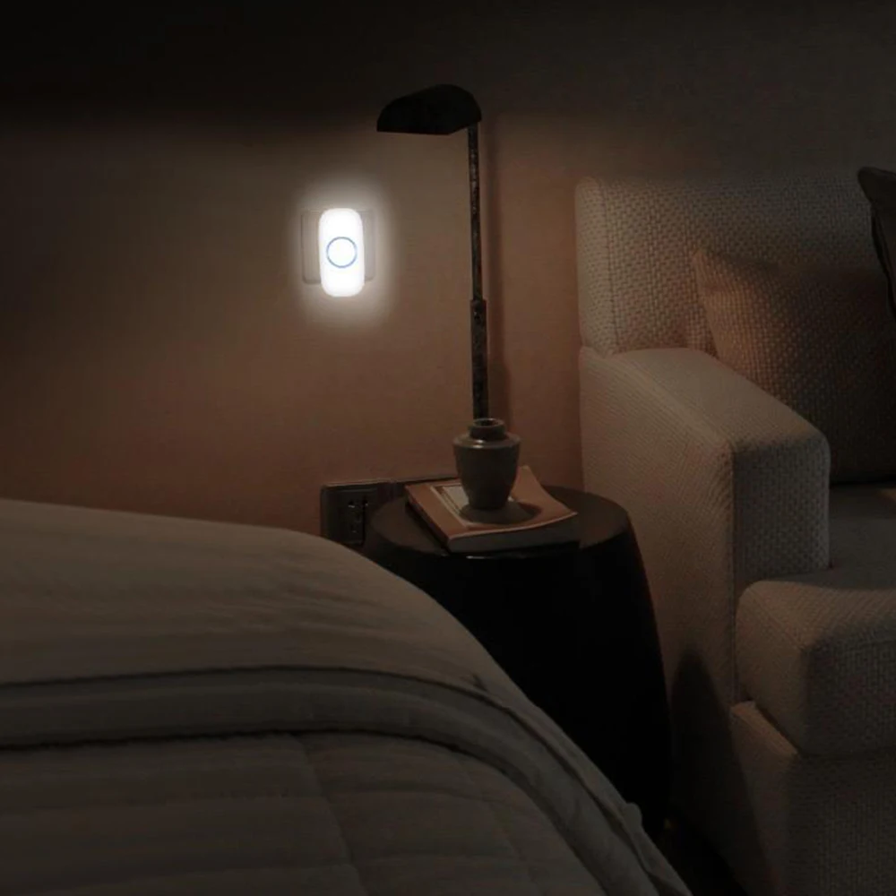 С Led датчиком света и PIR датчиком движения Функция светодиодный ночник с PIR AC 80-260 в светодиодный Ночной Датчик лампа 18 светодиодов
