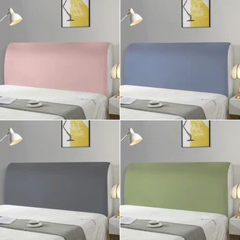 

Modern Minimalist Solid Color Bed Head Cover Full Enclosed Elastic Dust-proof Bed Head Cover/ Protective Cover