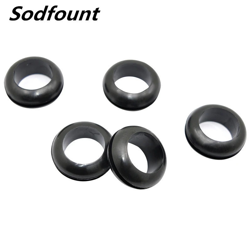 Rubber Grommet Kit Rubber Grommet 20PCS 3/4/6/8/10/20MM Double Sided Armature For Protects Wire Cable Hose