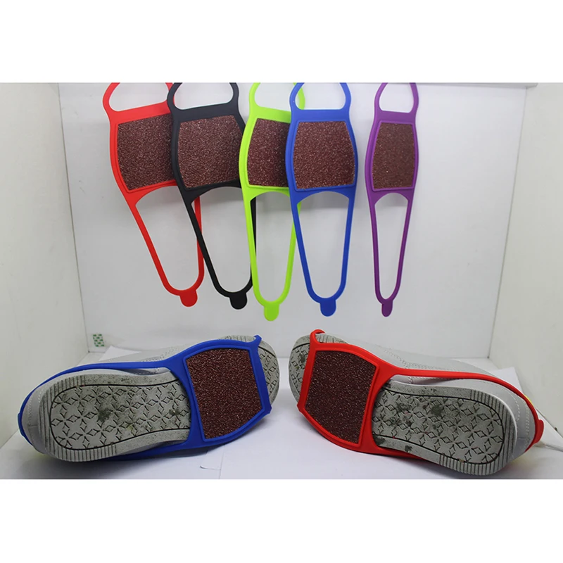 1pc ski non-slip shoe cover silicone double-sided abrasive cloth crampons outdoor snow random color | Спорт и развлечения