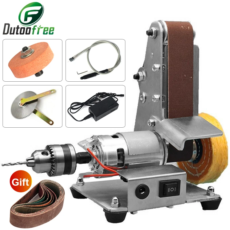 Mini Electric Belt Sander Diy Polishing Grinding Machine