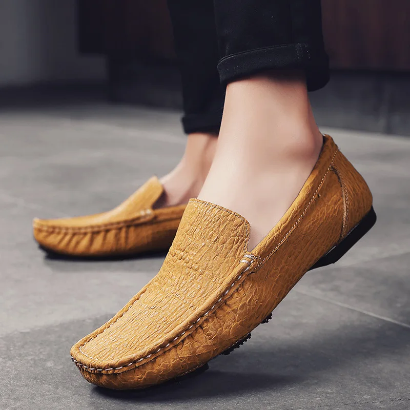 Мужские лоферы мокасины из натуральной кожи Zapatos De Hombre повседневная обувь
