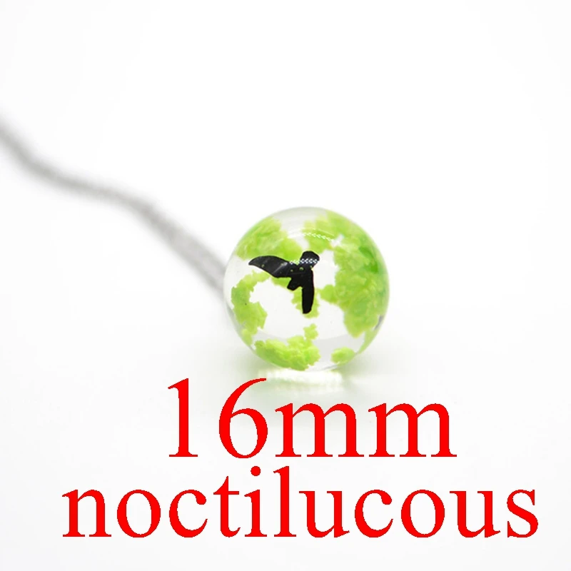Noctilucous стиль голубое небо белое облако черная птица прозрачный шар смолы кулон ювелирные изделия ручной работы дамы ожерелье XL41 - Окраска металла: noctilucous 5