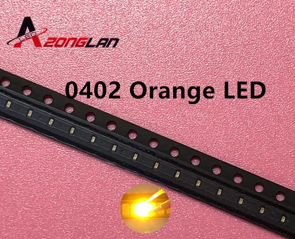 100 шт. 0402 SMD светодиодный светильник-СВЕТОДИОД smd оранжевый 1 0*0 5*0 4 мм 1005 супер