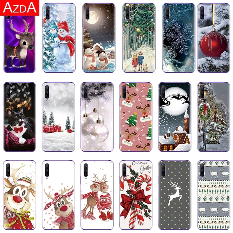 

Christams Deer Santa Claus Soft TPU Fundas For Huawei Honor 9X Case For Honor 9X Pro Honor9X 9XPro HLK-L21 Silicone Back Cover