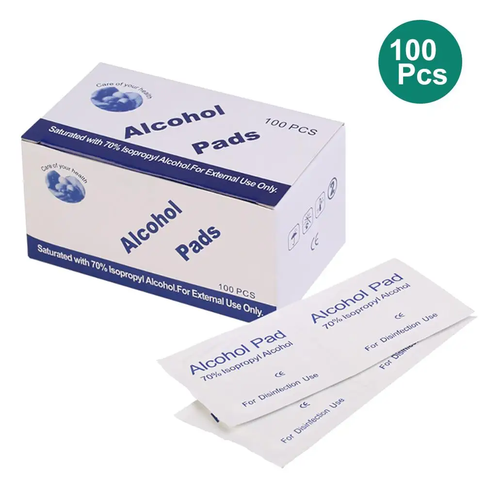 

100 PCS Disposable Sanitized Cotton Tablet Sterilization Alcohol Disinfection Antibacterial Portable Widely Used For Household