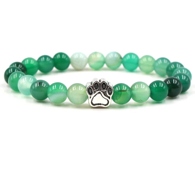 7 цветов 8 мм красочный браслет в виде кошачьей лапы|natural stone beads bracelet|bead braceletcharm