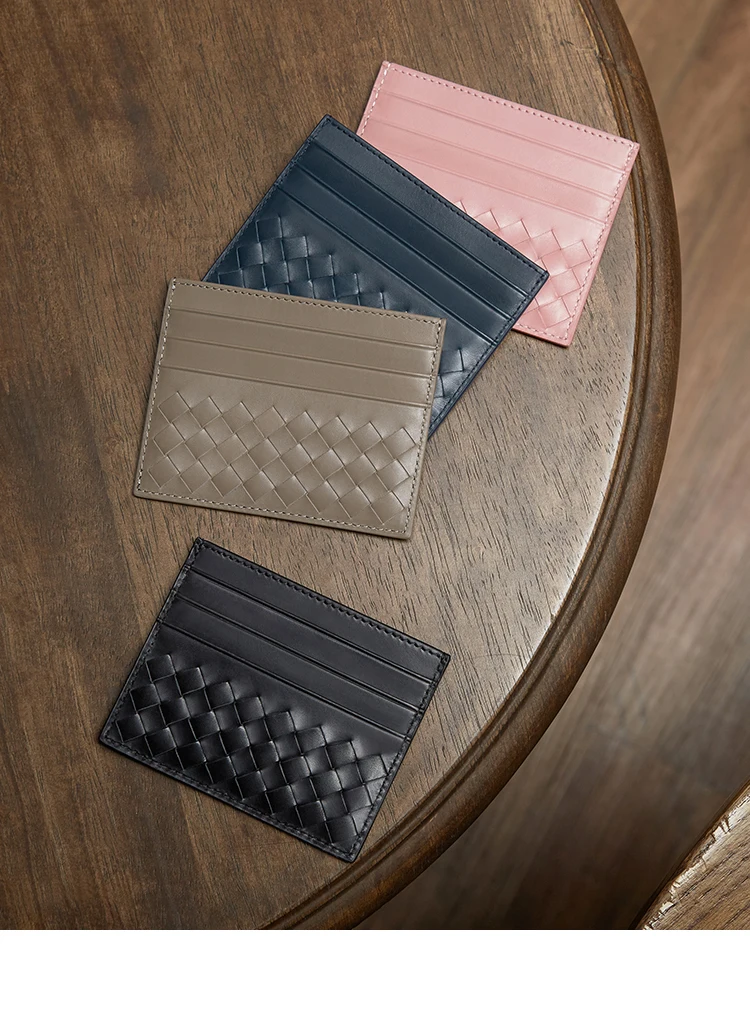 Кожаная мужская ультратонкая брендовая визитная карточка с несколькими отделениями для карт, простая модная женская сумка для карт