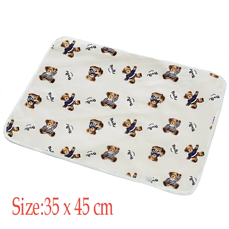 BB 35X45cm Пеленальный Коврик для младенцев, водонепроницаемый матрас для путешествий, портативный складной моющийся коврик, коврики, подушка, многоразовая накладка, чехол - Цвет: BB 35X45cm