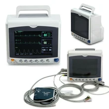 CMS6000C Patient Monitor 8'' TFT Color Screen Display Multi-Parameters ECG NIBP SPO2 PR RESP TEMP ICU Vital Signs Monitor