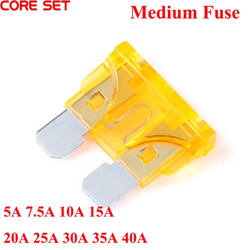 Fusibles 10 Pièces Kit D'insertion De Fusible De Voiture Petit Et Moyen Mini 5A 7.5A 10A 15A 20A
