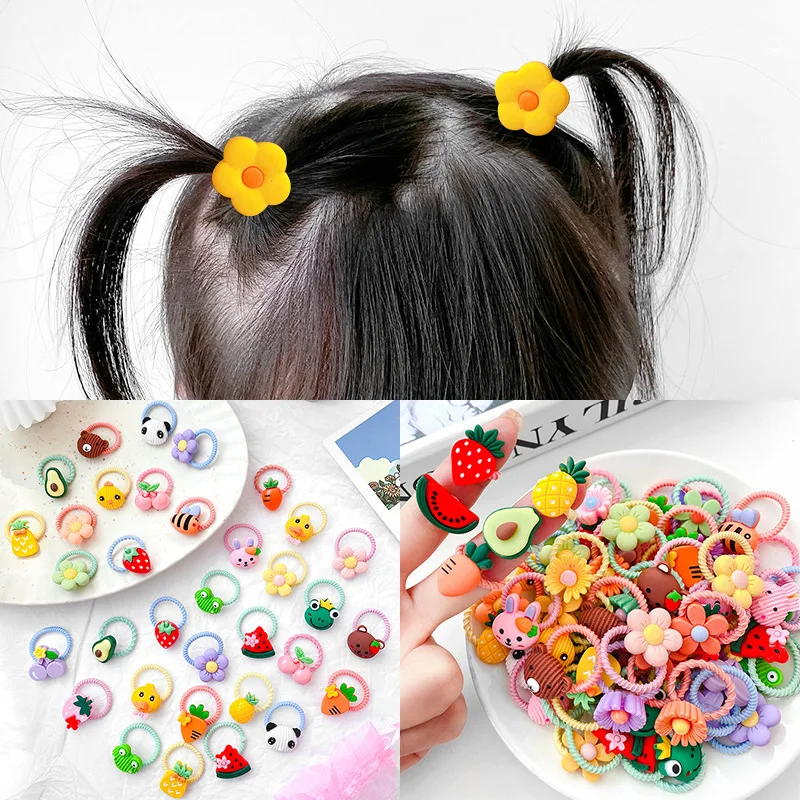 10 шт. детская эластичная лента для волос с цветочным принтом | Аксессуары одежды