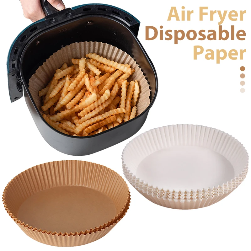 Forros de papel pergaminho antiaderente descartáveis Air Fryer