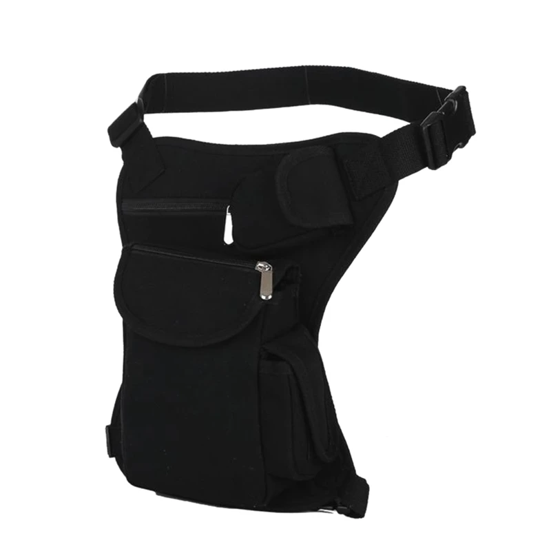 

Men Canvas Drop Leg Bag Sports Racing Waist Bag Pack Multifunctional Bag for Hiking Cycling Vacation