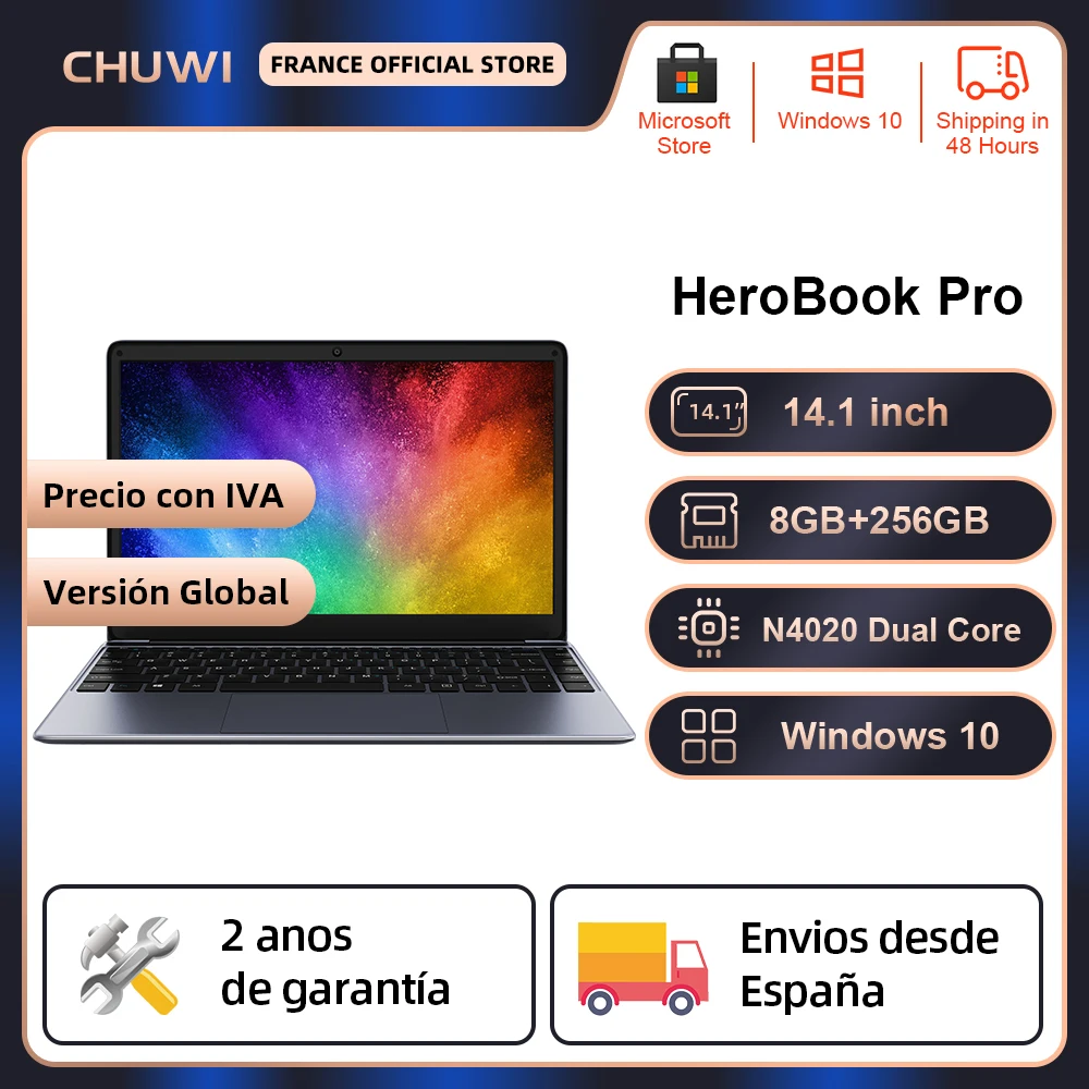 Ноутбук CHUWI HeroBook Pro 14 1 дюйма Windows 10 Intel Gemini Lake N4020 8 + 256 ГБ | Компьютеры и офис