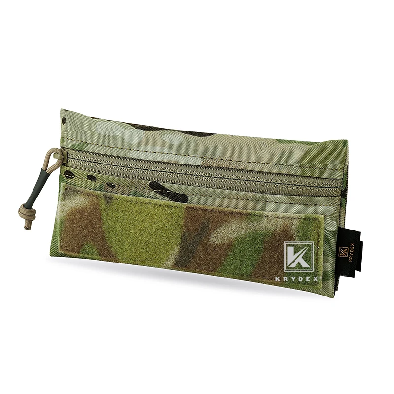 

KRYDEX Tactical Candy Pouch W/ Loop & Hook 4*8 Front Panel Zipper Hook Pocket For MK3 MK4 Ready Chest Rig Plate Carrier Multicam