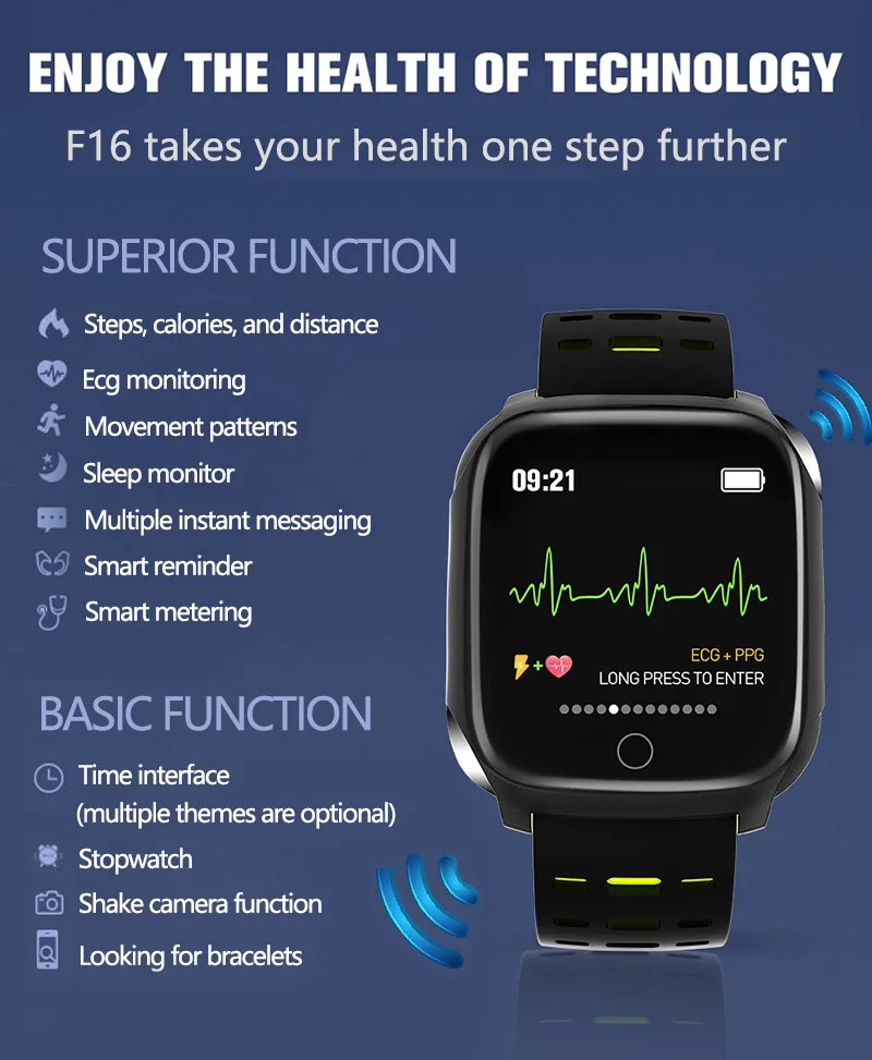 ЭКГ PPG монитор медицинский класс здоровья смарт-Браслет фитнес-браслет трекер сна кровяное давление часы Смарт-браслет умные часы