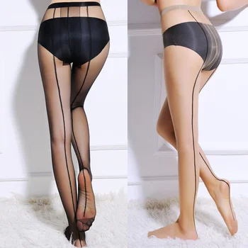 

1 Pair Backside Line Sexy Tattoo Stockings Pantyhose Tights Women Silk Stockings medias de mujer колготки женские Dropshipping