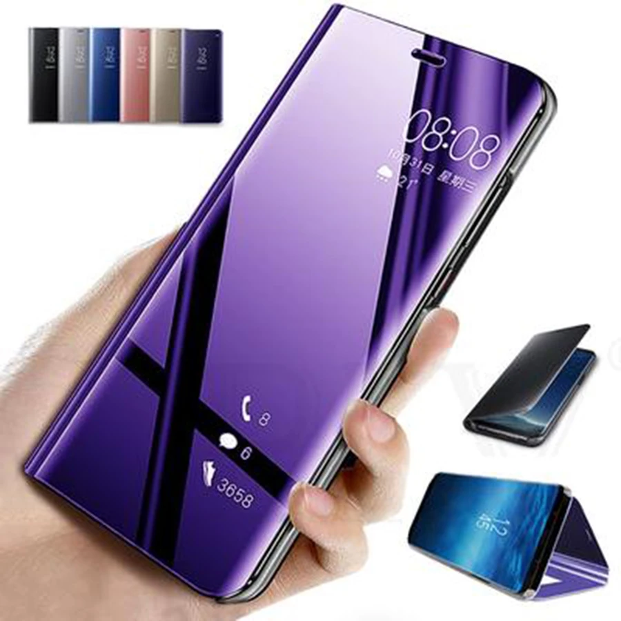 Mirror Flip Cover For Huawei P10 P20 P30 Lite Pro Y9 Y6 P Smart 2019 Mate 10 20 30 lite Case Honor Nova 3 4 5 Cases | Мобильные