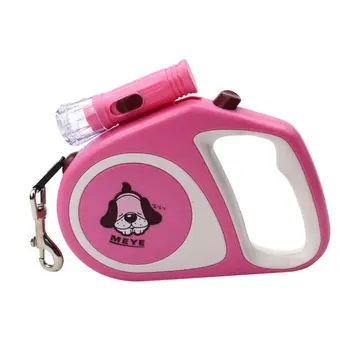 

1 Set Pet Traction Rope Abs Nylon Pet Supplies Dog Collar Leash Retractable Automatic Lighted Walking Dog Rope
