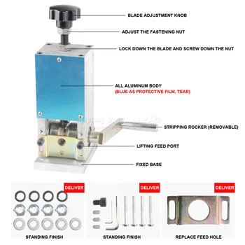

Manual scrap wire skin Cable stripping machine 1-25MM stripping the wire Hand operated electric dual-purpose Q10112