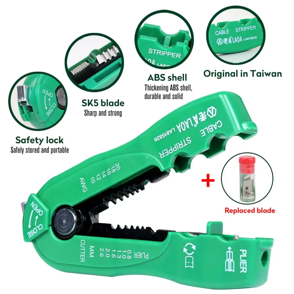 Laoa Multifunction Wire Cutter Cable Stripper Line Wire Stripping Crimp Tool Mini Portable Hand Tools 0 8 2 6mm La8156 Crimping Tool Wire Cuttercable Stripper Aliexpress