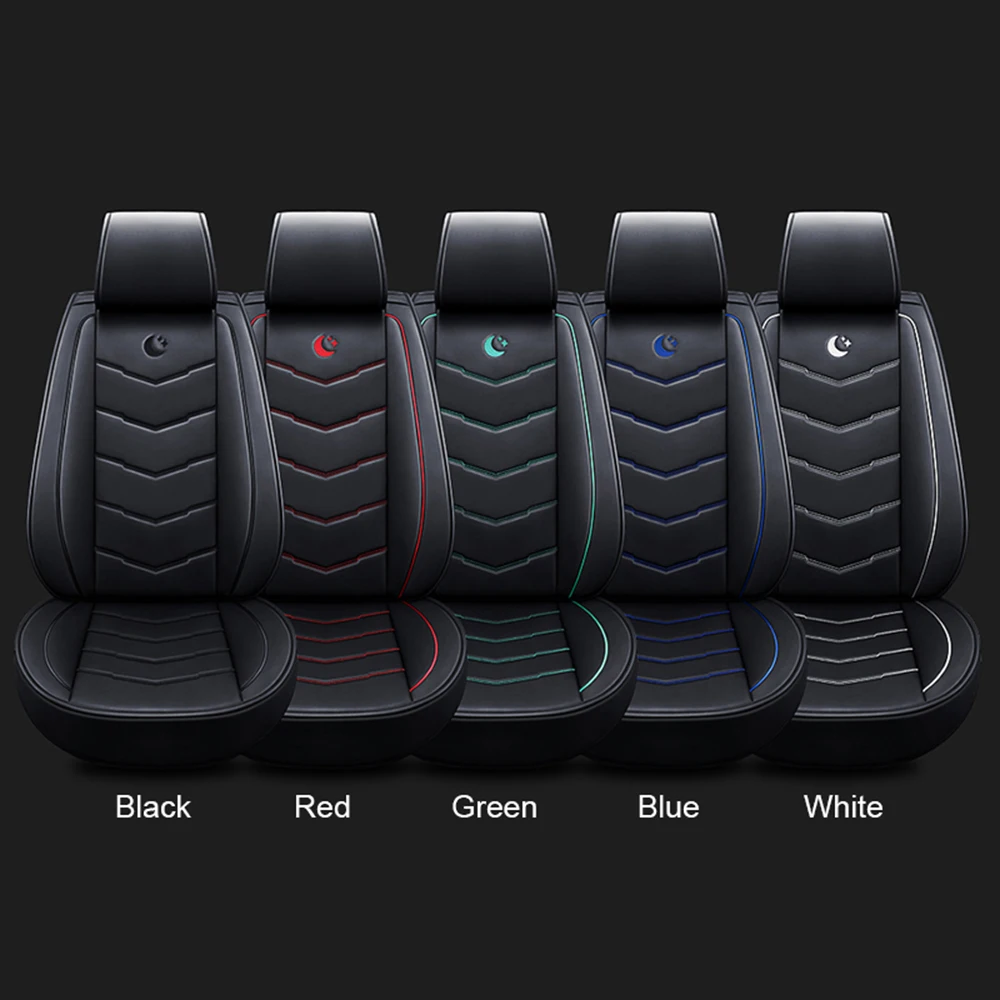 Universal Leather Car Seat Cover Full Set Cushion Protector Accessories for Peugeot 206 308 407 307 cc 508 5008 3008 208 301 107