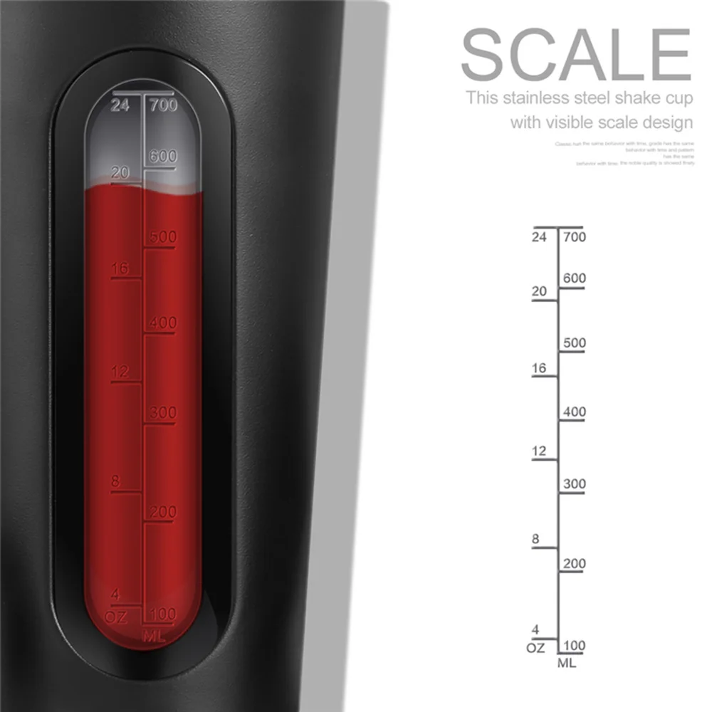 Портативный шейкер для протеинового порошка, бутылка, чашка для тренажерного зала, спортивный шейкер, смешивающие чашки из нержавеющей стали с вакуумной изоляцией