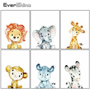 

Evershine 5D DIY Diamond Embroidery Cross Stitch Mosaic Diamond Painting Animals Rhinestone Pictures Kids Room Decoration