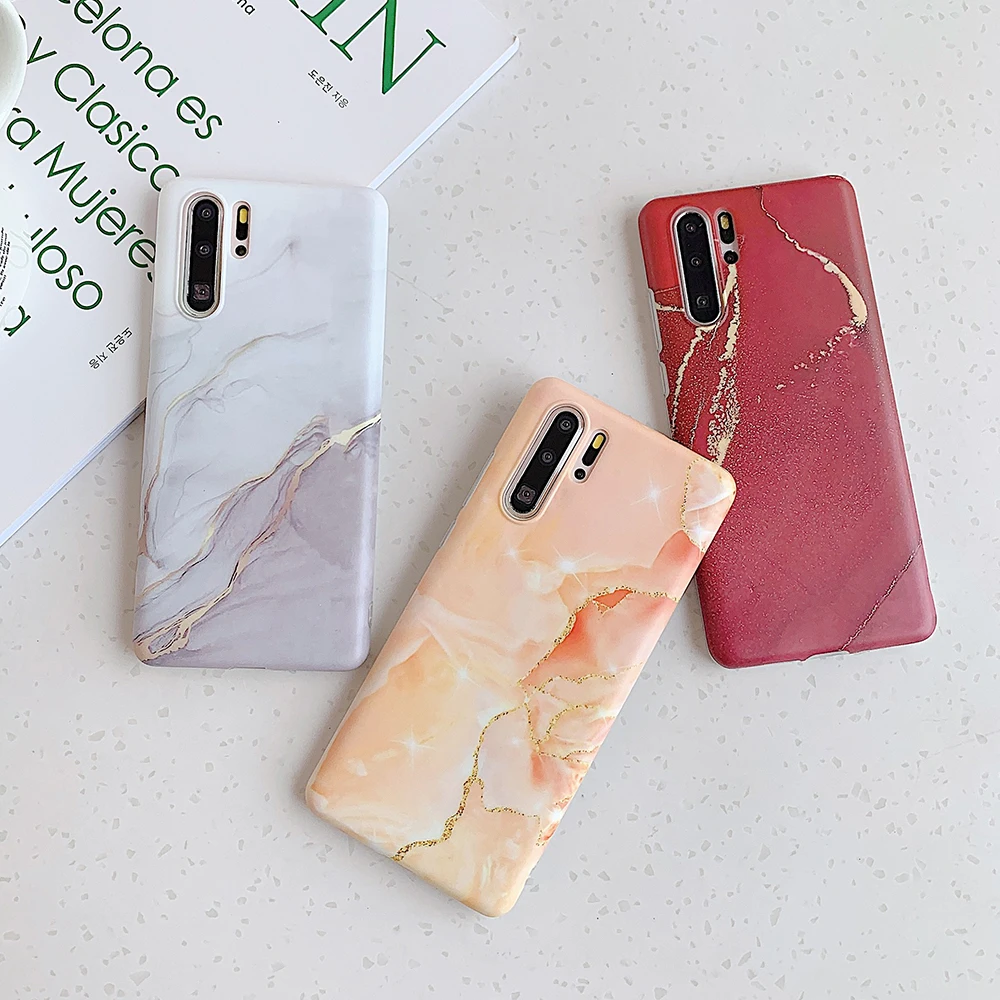 Винтажный мраморный чехол с трещинами для телефона Huawei P20 P30 P40 Lite Pro Mate 20 30