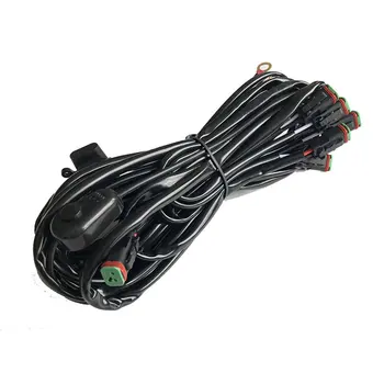 

Connecting 6 Car LED Work Light Wiring Harness With Relay Waterproof Double Switch Universal for Car Strip Light