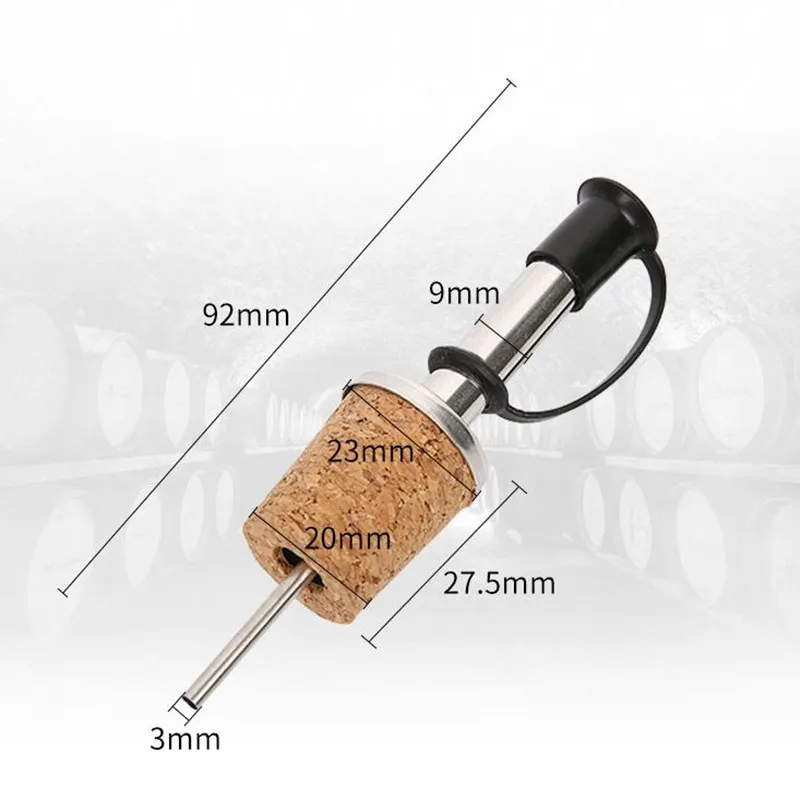 100pcs Stainless Steel Wine Bottle Pourer Nozzle Olive Oil Cork Dispenser Wine Bar Accessories Wine Pourer NO117