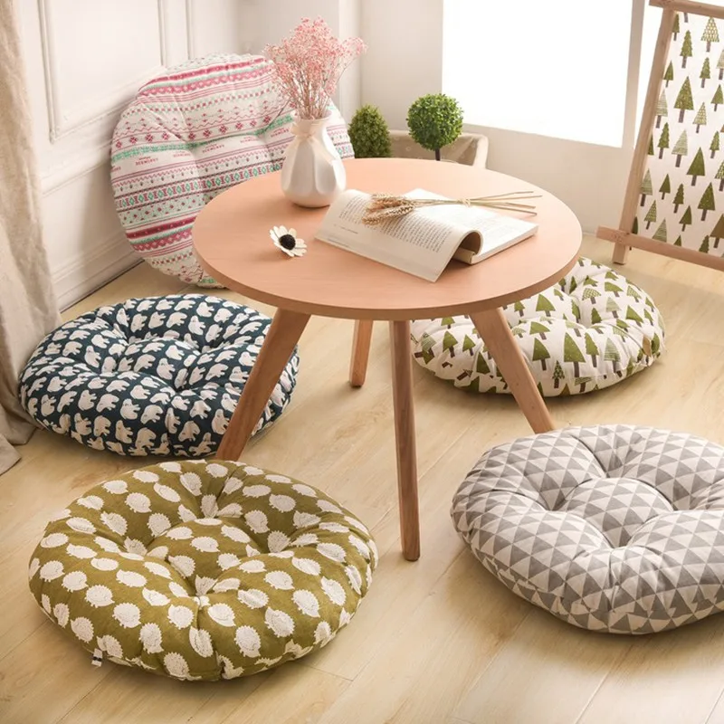 Round cushion silk cotton core cotton polyester tatami cushion home upholstered soft sofa cushion