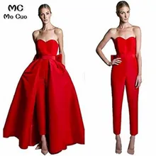 Женские милые комбинезоны, платье для выпускного вечера с карманами, вечернее платье со съемной юбкой и штанами, платье для выпускного вечера, новинка